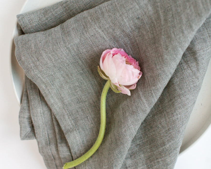 Green Chambray Linen Napkin