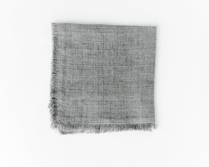 Grey Chambray Linen Napkin