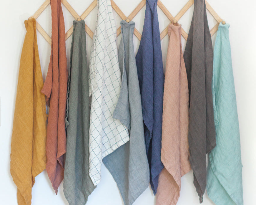 Linen Tea Towels Colorful