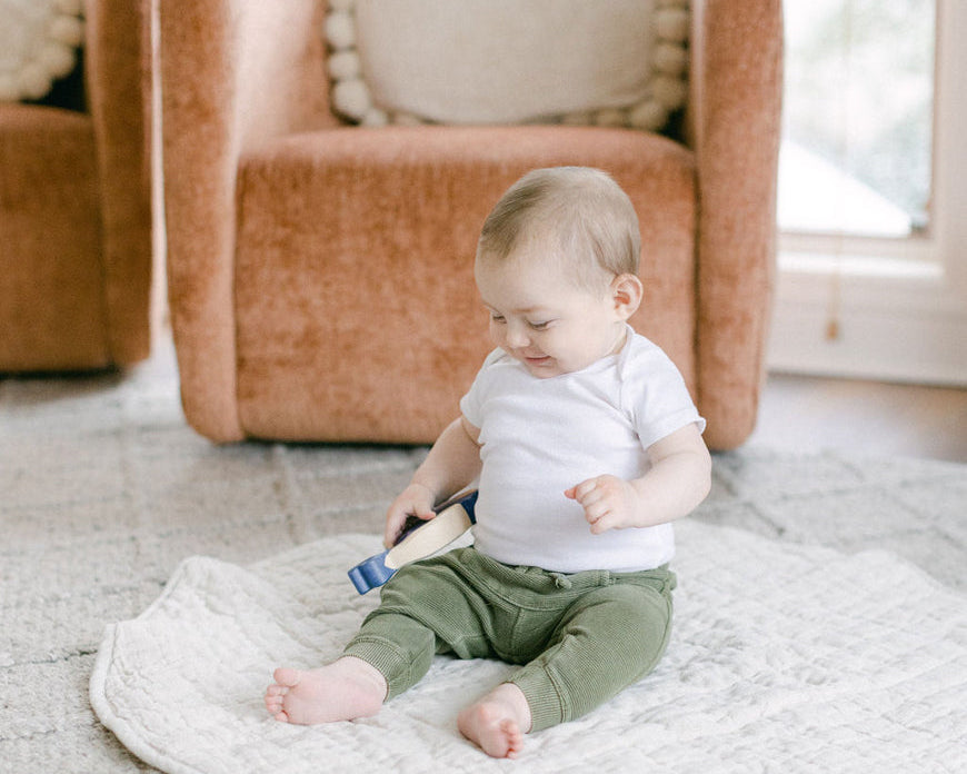 Natural Linen Padded Baby Play Mat