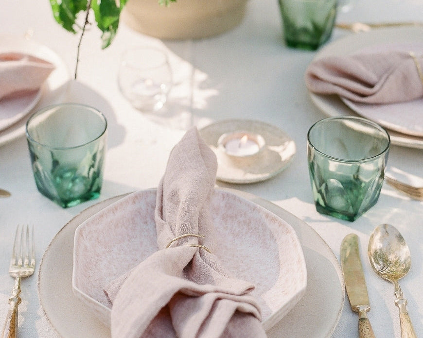 Pink Linen Dinner Napkins