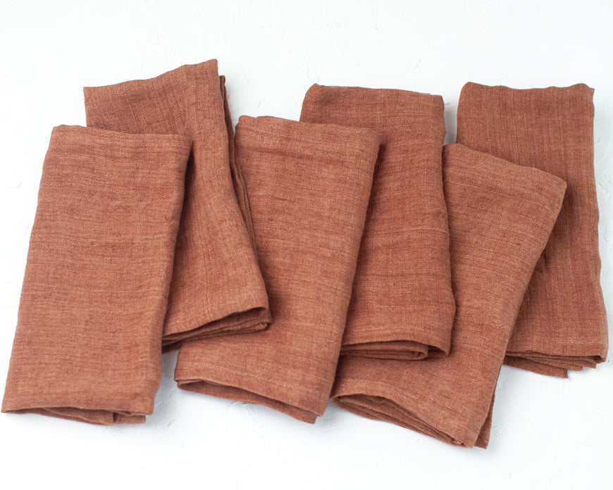 Terracotta Linen Napkins