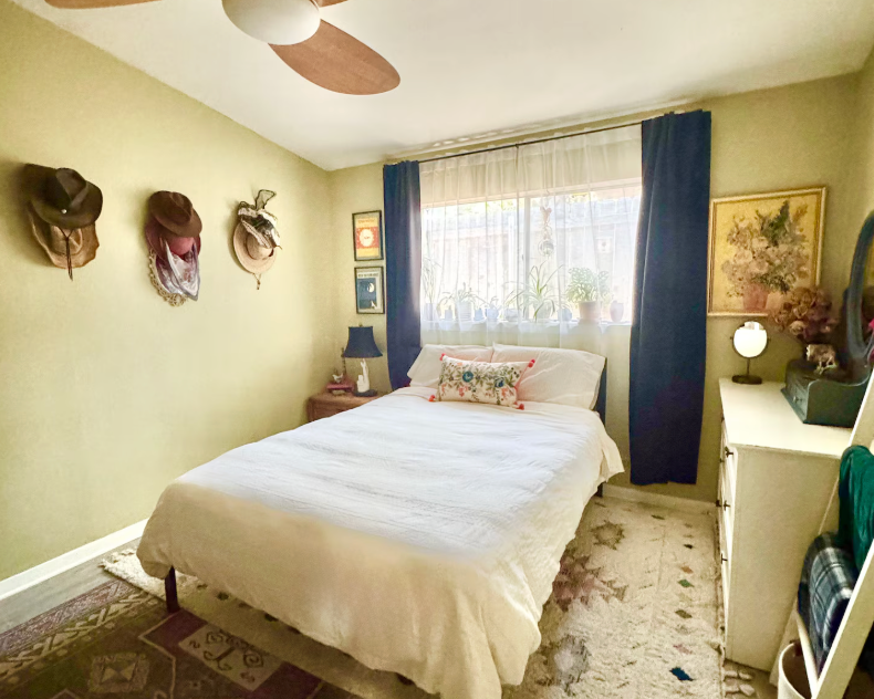 Non-toxic Austin condo bedroom queen