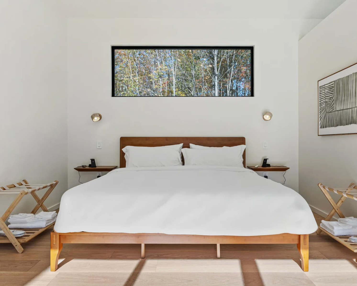 Catskills non-toxic vacation rental home king bed primary