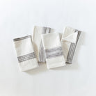 Charcoal Stripe Color Blocked Cotton Napkins