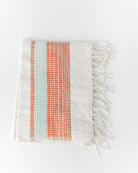 Light Blue Orange Hand Towel Fringe