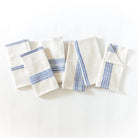 Royal Blue Stripe Color Blocked Cotton Napkins