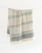 Turkish Blue Bath Towel with Fringe