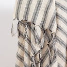 Turkish Towel Natural Charcoal Stripe Cotton