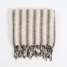 Turkish Towel Natural Grey Stripe Cotton