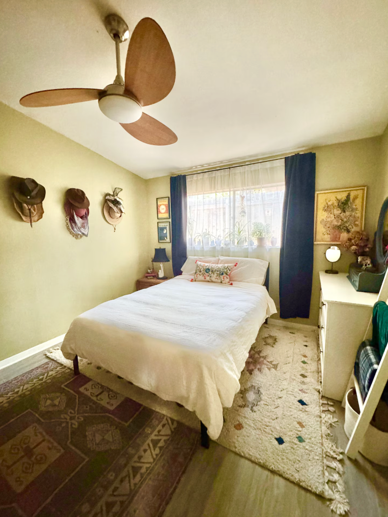 Non-toxic Austin condo bedroom queen