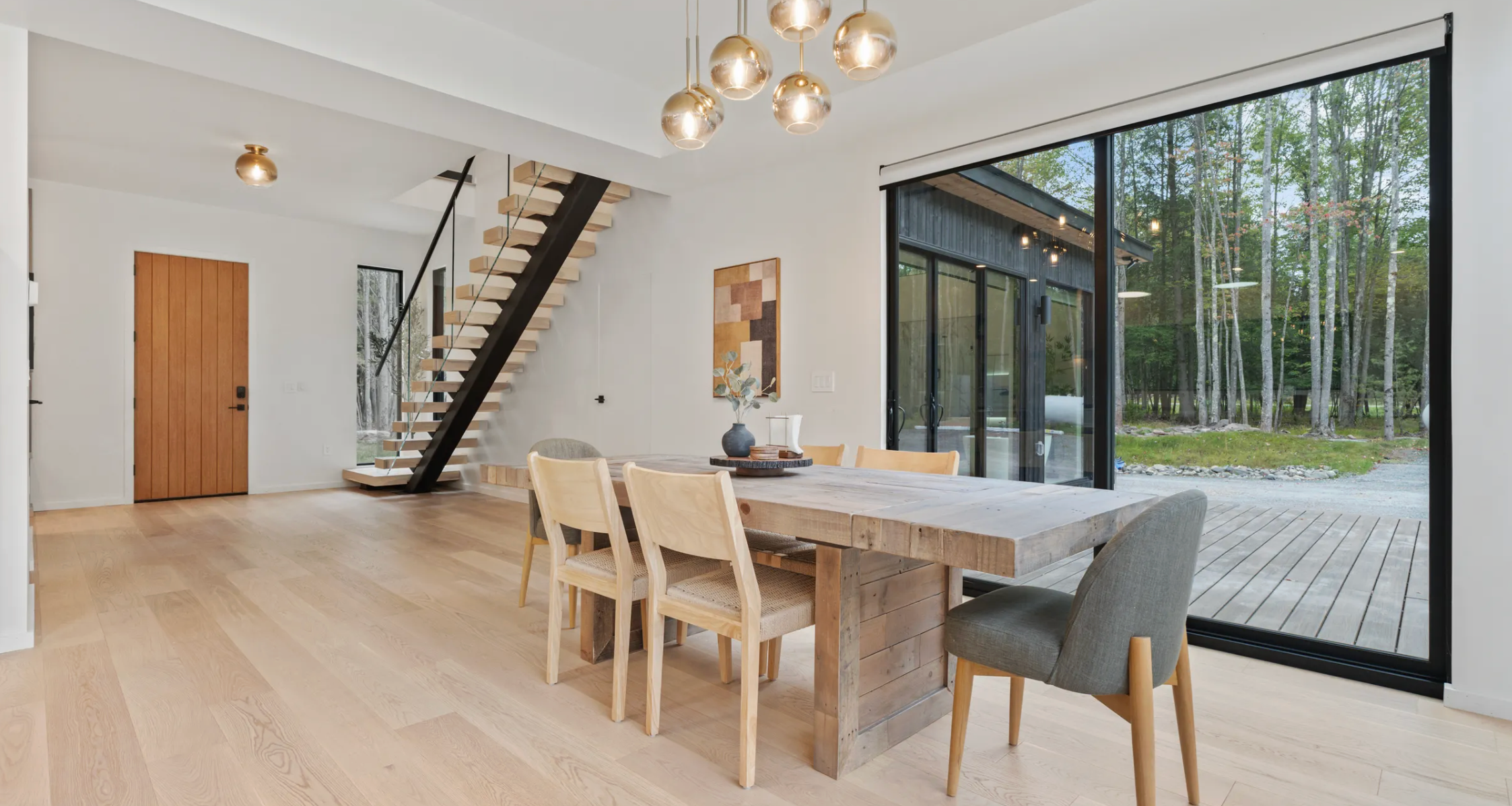 Catskills non-toxic vacation rental home dining table