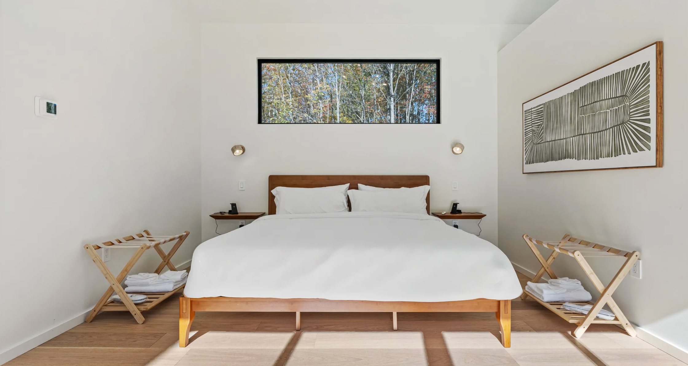 Catskills non-toxic vacation rental home king bed primary