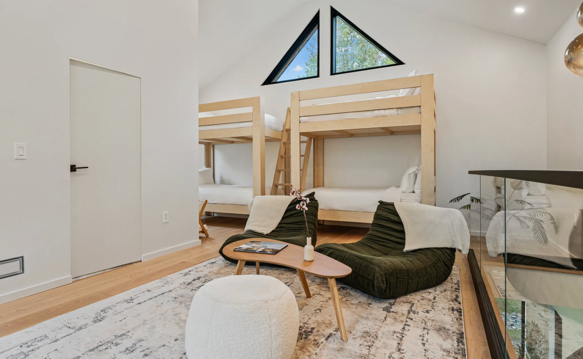 Catskills non-toxic vacation rental home loft hang out space