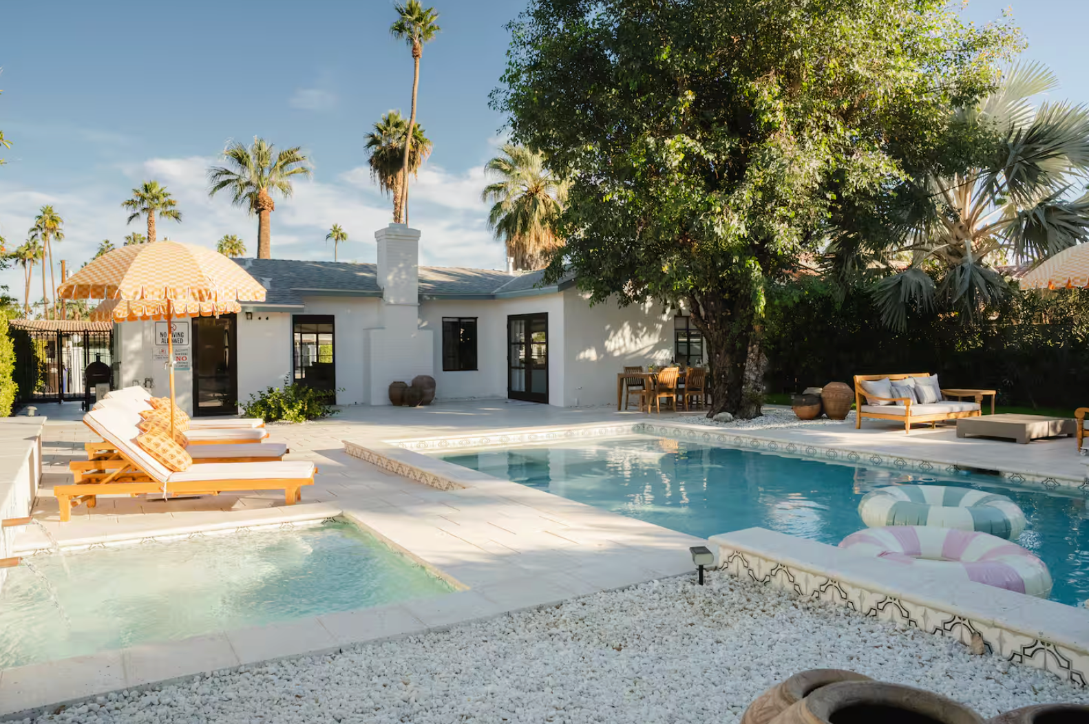 Non-toxic vacation rental palm springs saline pool