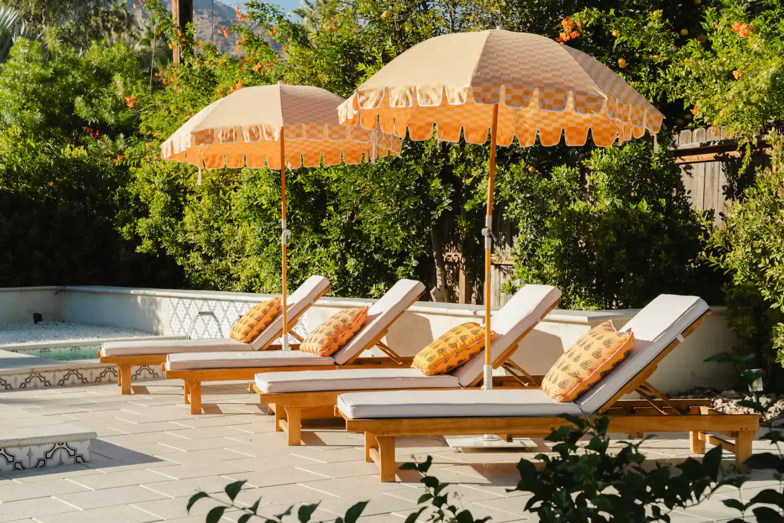 Non-toxic vacation rental palm springs chaise loungers