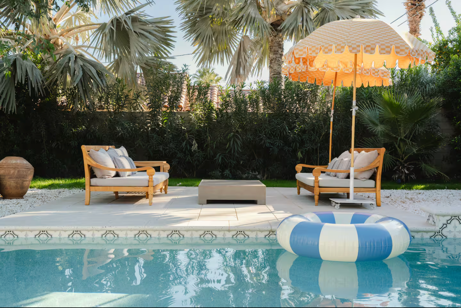 Non-toxic vacation rental palm springs saline pool
